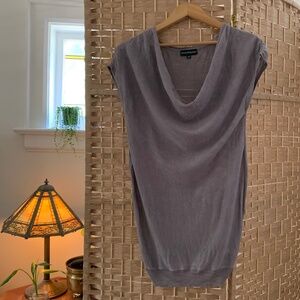 90s Y2K lightweight cowl neck knit long tank top
